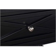 Convenience Concepts Country Oxford 2 Drawer Console Table in Black Wood Finish