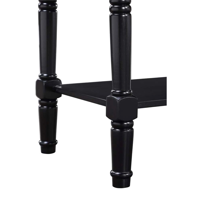 Convenience Concepts Country Oxford 2 Drawer Console Table in Black Wood Finish