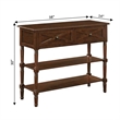 Convenience Concepts Country Oxford 2-Drawer Console Table Espresso Wood Finish