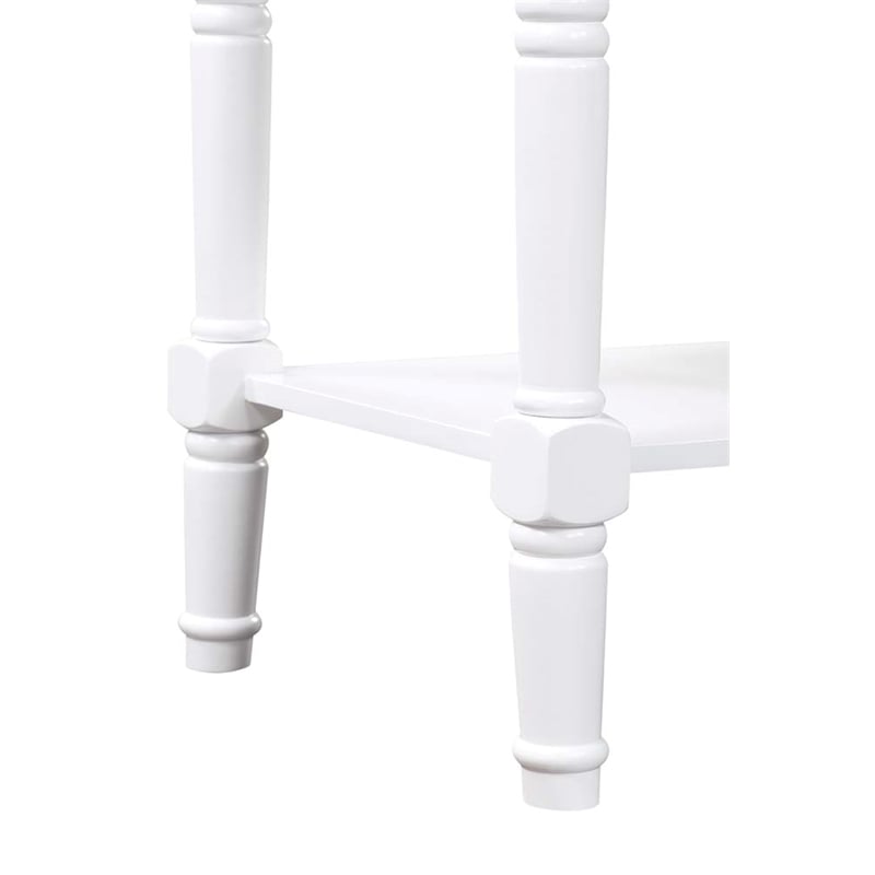 Country Oxford Two-Drawer Console Table in Driftwood Brown and White Wood Finish
