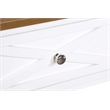 Country Oxford Two-Drawer Console Table in Driftwood Brown and White Wood Finish