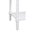 Country Oxford End Table with Charging Station in White and Caramel Wood Finish