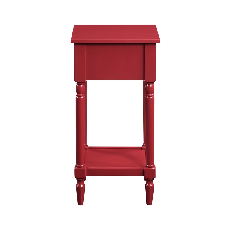 Convenience Concepts Khloe Square Accent Table in Red Wood Finish