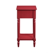 Convenience Concepts Khloe Square Accent Table in Red Wood Finish