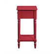 Convenience Concepts Khloe Square Accent Table in Red Wood Finish