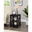 Convenience Concepts Florence End Table in Black Wood Finish