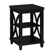 Convenience Concepts Florence End Table in Black Wood Finish
