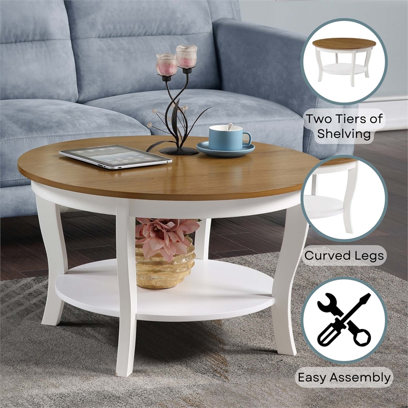 Convenience Concepts American Heritage Round Coffee Table 30