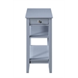 American Heritage Three Tier End Table With Drawer in Gray Wood Finish