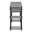 Designs2Go No-tools Student Desk in Gray Wood Finish and Black Steel Poles