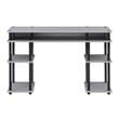 Designs2Go No-tools Student Desk in Gray Wood Finish and Black Steel Poles