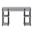 Designs2Go No-tools Student Desk in Gray Wood Finish and Black Steel Poles