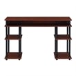 Designs2Go No-tools Student Desk in Cherry Wood Finish and Black Poles