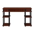 Designs2Go No-tools Student Desk in Cherry Wood Finish and Black Poles