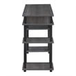Designs2Go No Tools Student Desk in Charcoal Gray Wood Finish and Black Poles