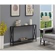 Tucson Console Table in Espresso Wood Finish and Black Steel Frame