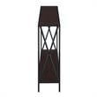 Tucson Console Table in Espresso Wood Finish and Black Steel Frame