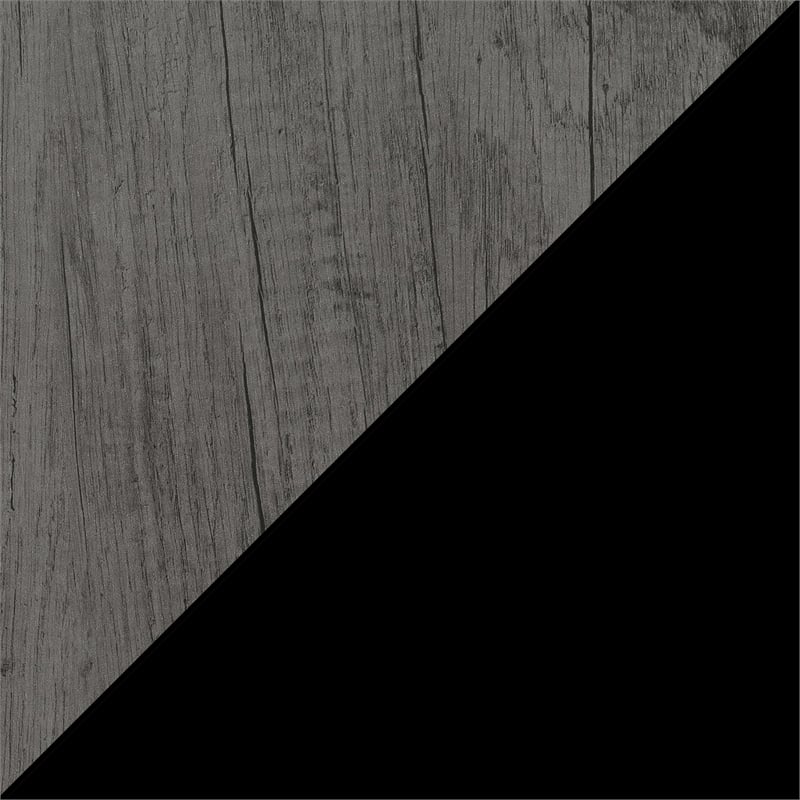 Tucson Flip Top End Table with Charging Station Charcoal Gray Wood & Black Frame