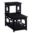 Convenience Concepts Omega 2 Step Chairside End Table in Black Wood Finish