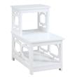 Convenience Concepts Omega 2 Step Chairside End Table in White Wood Finish