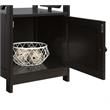 Convenience Concepts Omega End Table with Cabinet in Espresso Wood Finish