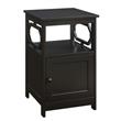 Convenience Concepts Omega End Table with Cabinet in Espresso Wood Finish