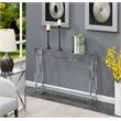 Convenience Concepts Oxford Chrome Console Table with Clear Glass Shelves
