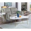 Convenience Concepts Lunar Coffee Table in White Wood Finish with X Legs