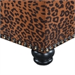 Designs4Comfort 5th Avenue Storage Ottoman in Leopard Multi-Color Fabric