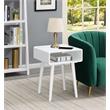 Convenience Concepts Napa Square End Table in White Wood Finish