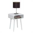 Convenience Concepts Napa Square End Table in White Wood Finish