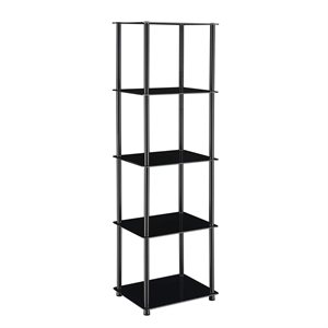 Convenience Concepts Designs2Go Classic Black Glass Five-Tier Tower