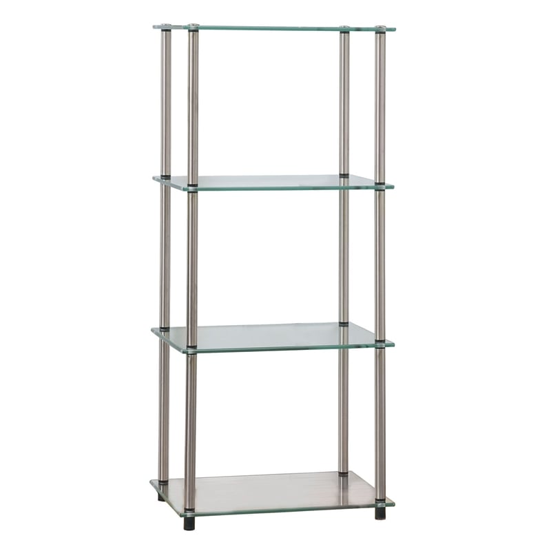 Convenience Concepts Designs2Go Classic Black Glass Four-Tier Tower