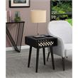 Convenience Concepts End Table Coffee Accent Table Square in Wood - Black