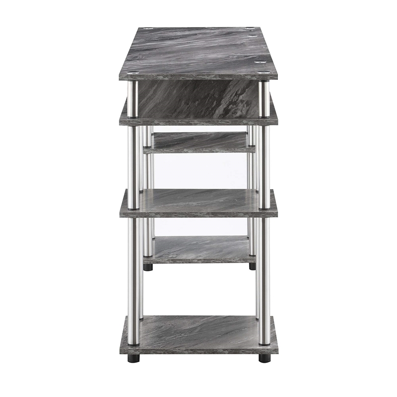 Designs2Go No Tools Student Desk in Gray Faux Marble Wood Finish