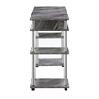 Designs2Go No Tools Student Desk in Gray Faux Marble Wood Finish
