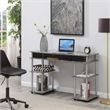 Designs2Go No Tools Student Desk in Gray Faux Marble Wood Finish