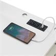 Designs2Go No Tools Student Desk with Charging Station in White Wood Finish