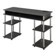 Designs2Go No Tools Student Desk with Charging Station in Gray Wood Finish