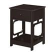 Convenience Concepts Omega One-Drawer End Table in Espresso Wood Finish