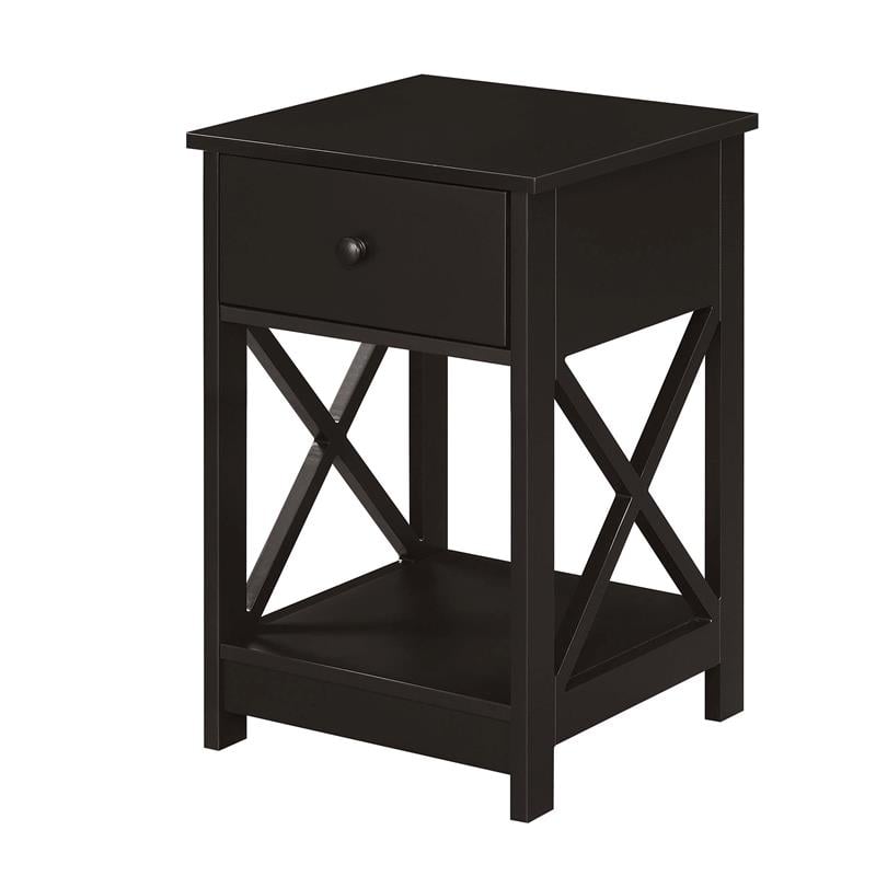 Convenience Concepts Oxford One-Drawer End Table in Espresso Wood