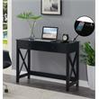 Convenience Concepts Oxford 42-Inch Desk with Charging Station in Black Wood