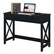 Convenience Concepts Oxford 42-Inch Desk with Charging Station in Black Wood