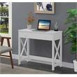 Convenience Concepts Oxford 36 Inch Desk in White Wood Finish