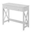 Convenience Concepts Oxford 36 Inch Desk in White Wood Finish