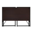 Convenience Concepts Xtra Folding Desk- Espresso Wood Top and Black Metal Frame