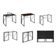 Convenience Concepts Xtra Folding Desk- Espresso Wood Top and Black Metal Frame