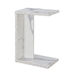 Convenience Concepts Northfield Admiral C End Table in Faux White Marble Wood