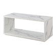 Convenience Concepts Northfield Admiral Coffee Table in Faux White Marble Wood