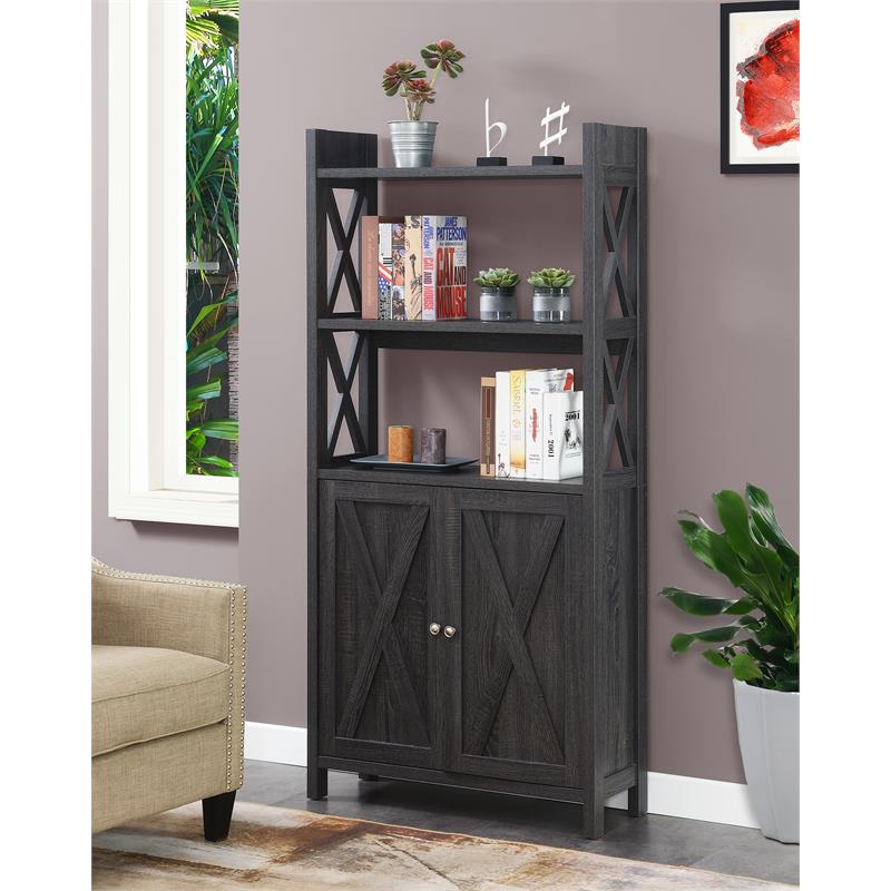 Convenience Concepts Oxford Bookcase with in Weathered Gray
